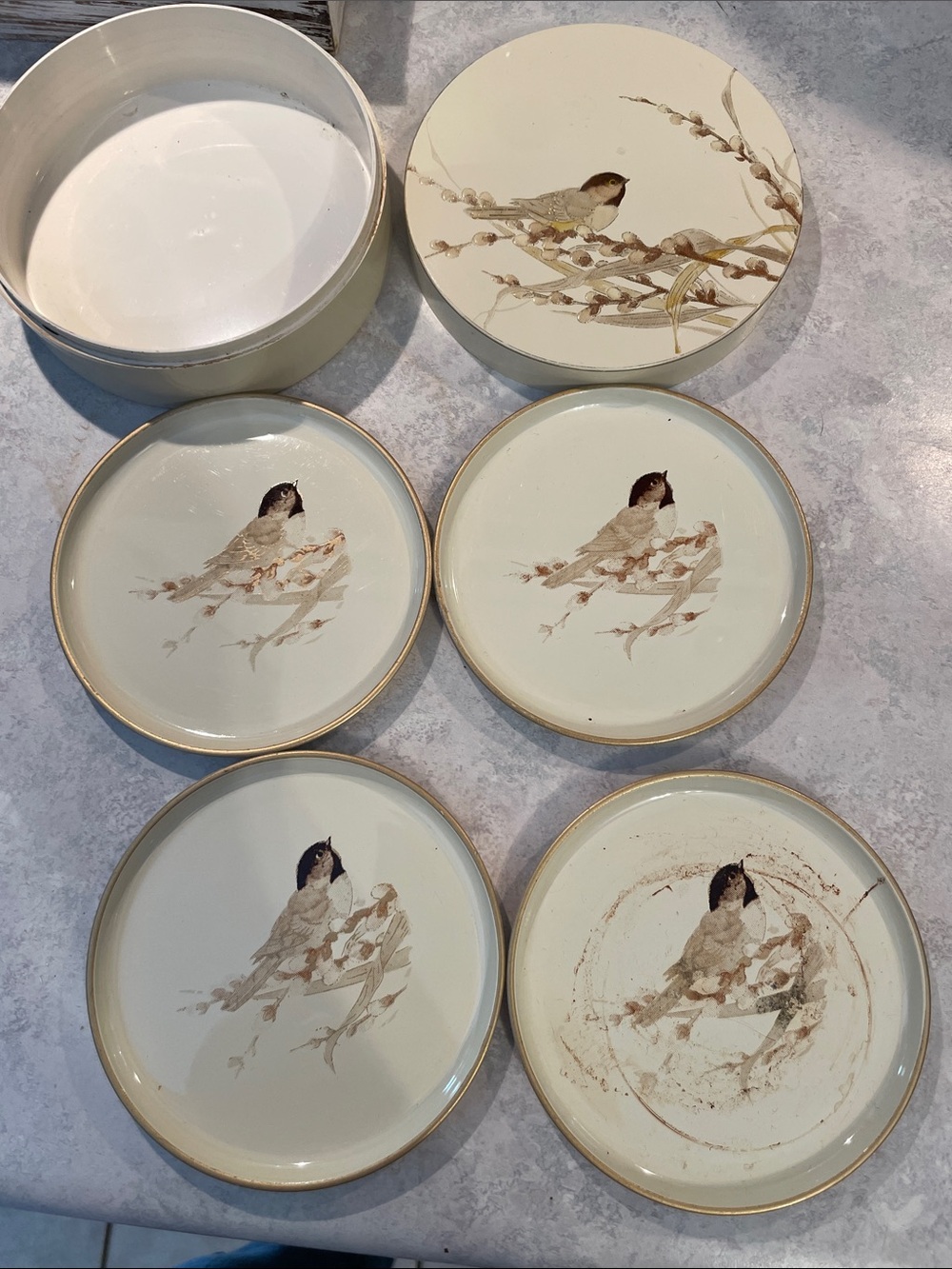Vintage Otagiri Lacquerware Coasters and Box